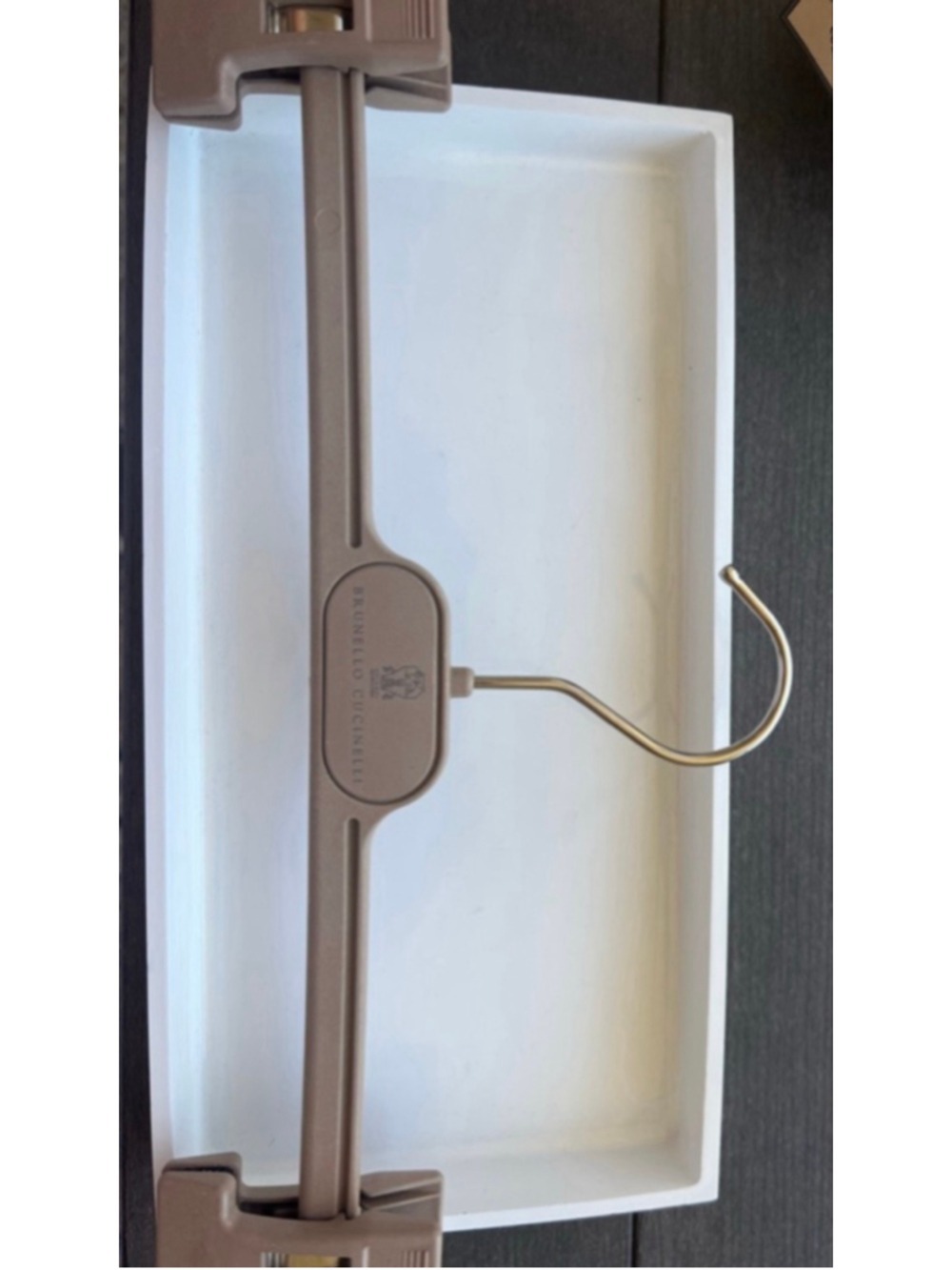 Unisex Brunello Cucinelli One Size Taupe Gold Closet Pants Hanger